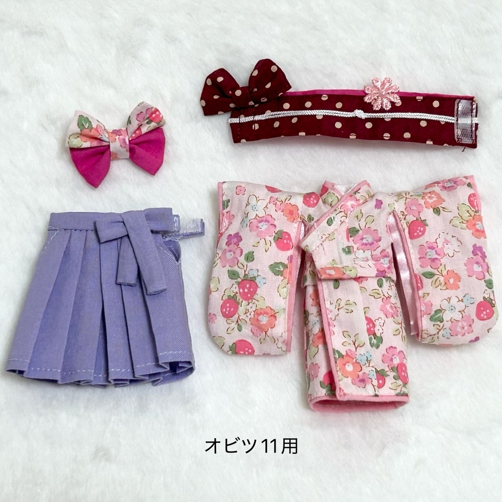 はかま4点セット 1/12ドール服