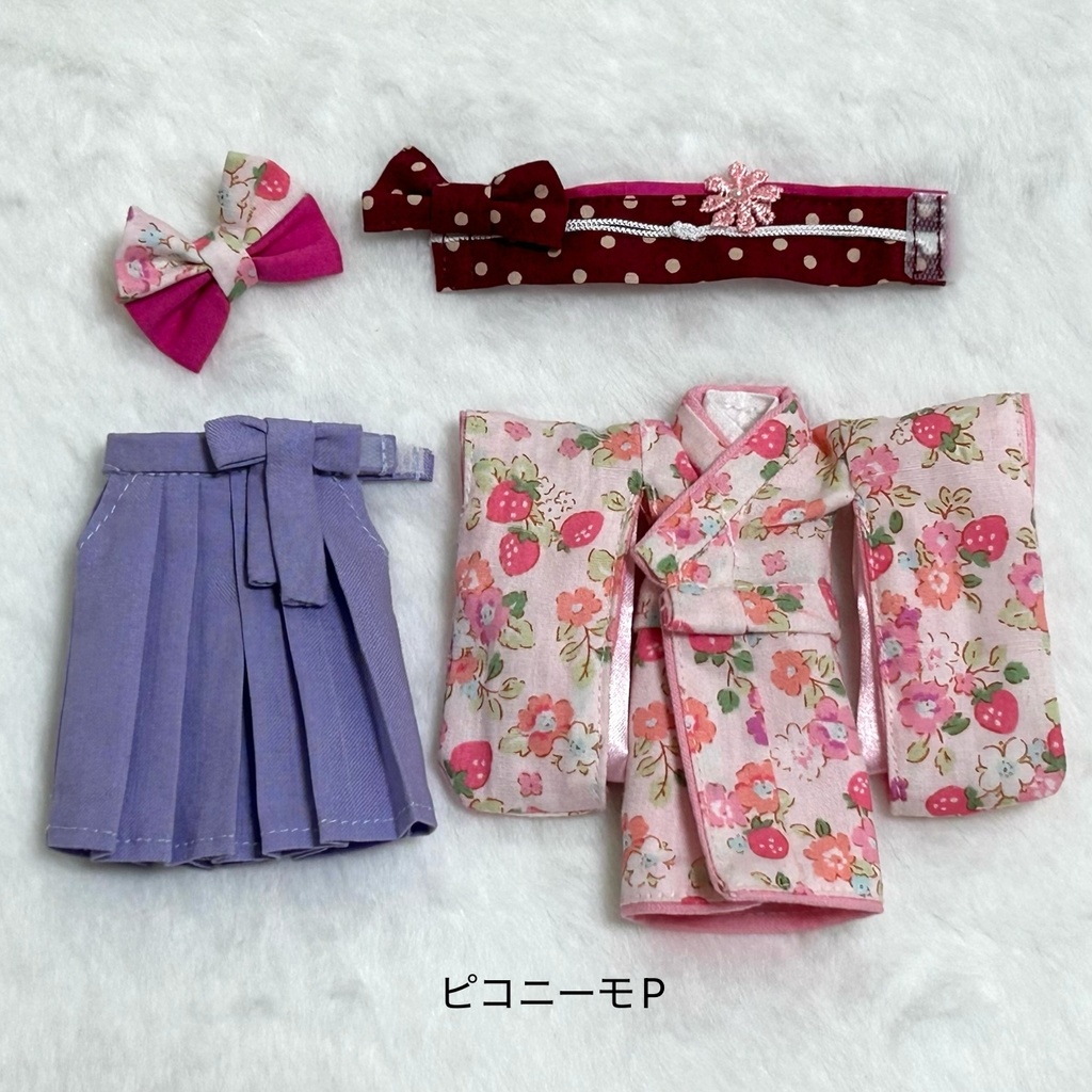 はかま4点セット 1/12ドール服