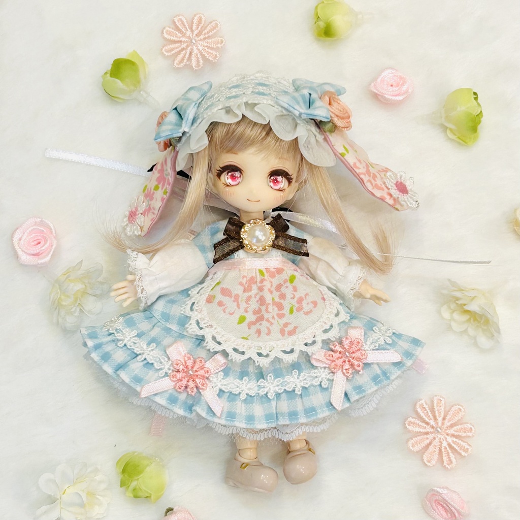 うさみみ甘ロリワンピース　1/12ドール用