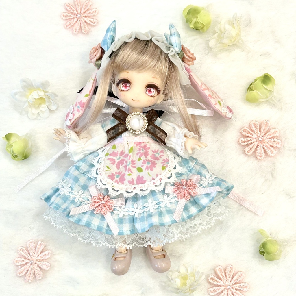 うさみみ甘ロリワンピース　1/12ドール用