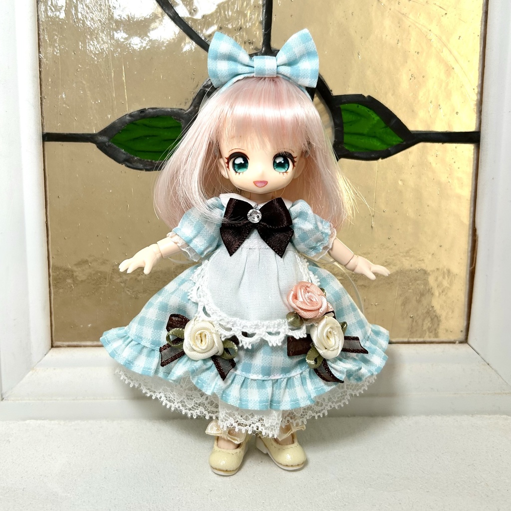 スカラップワンピースセット　1/12ドール用