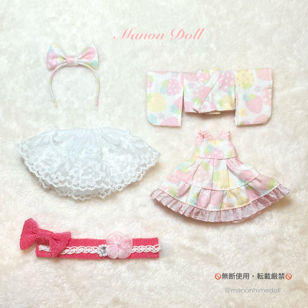 2way浴衣ドレス 1/12ドール用