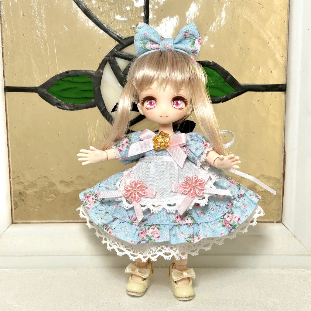 エプロンドレスセット　ブルー