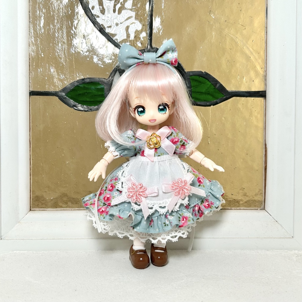 エプロンドレスセット ブルー