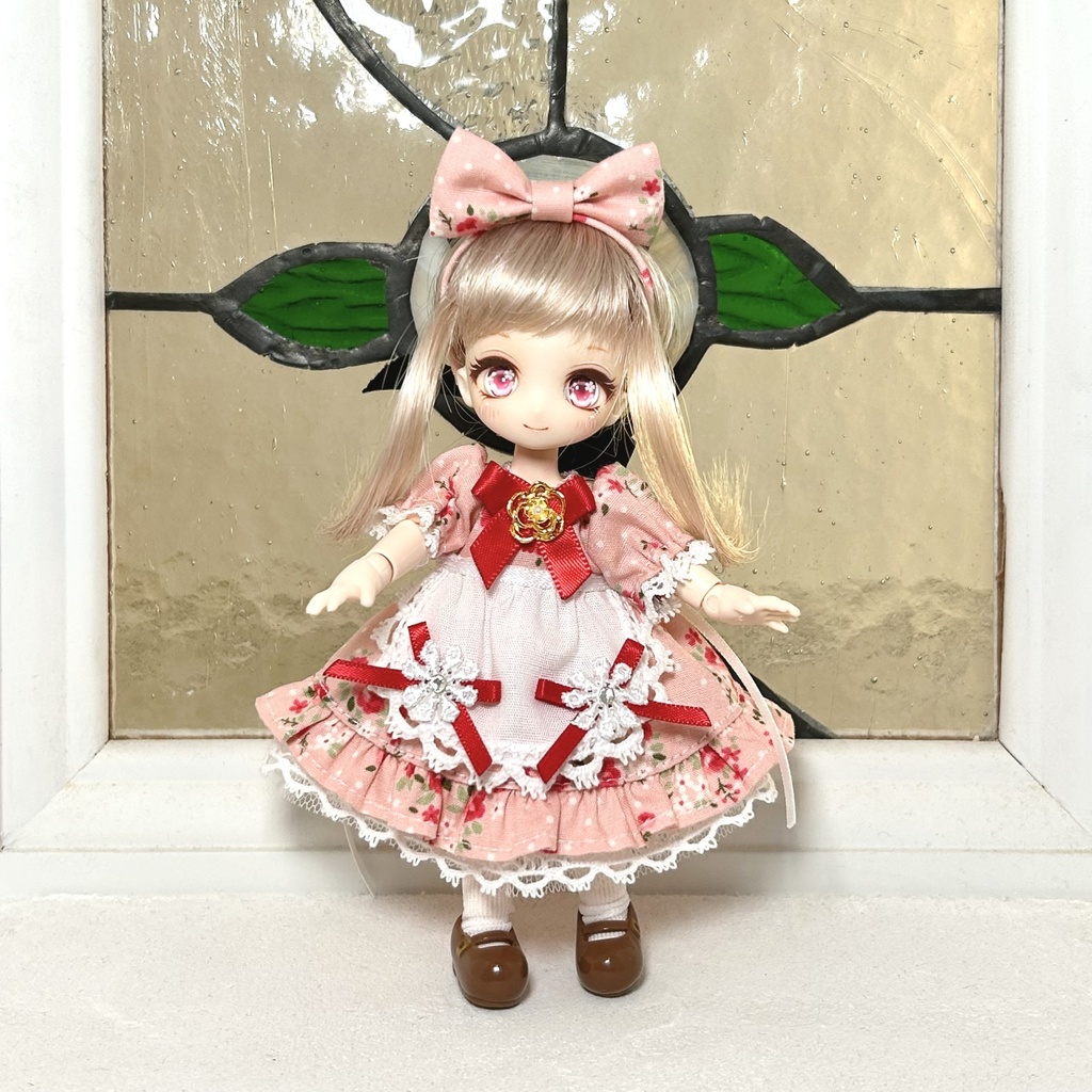 エプロンドレスセット　ピンク
