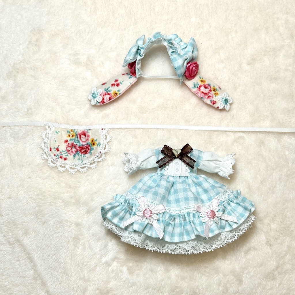 うさみみワンピースセット ブルー