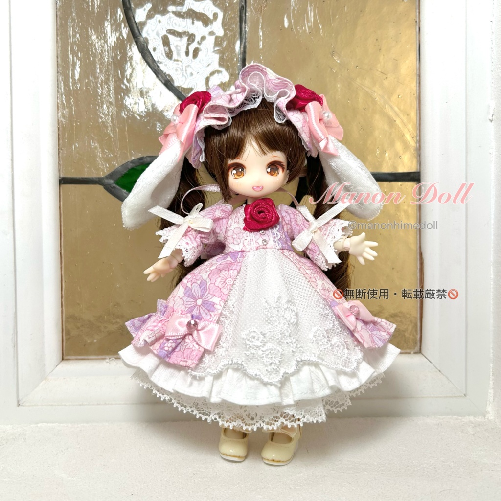 うさみみレイヤードドレス ピンク