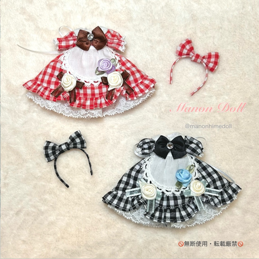 スカラップワンピース❤️🖤セット