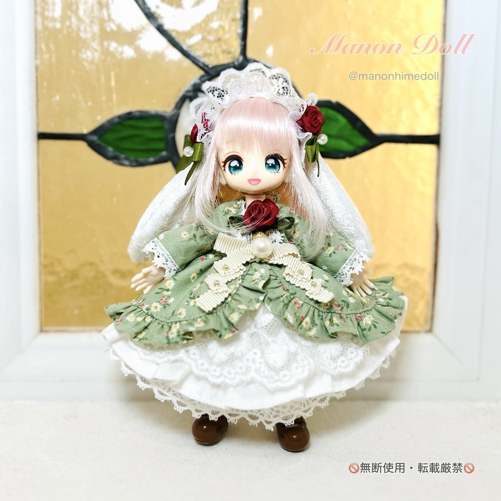 うさみみレイヤードドレス　グリーン