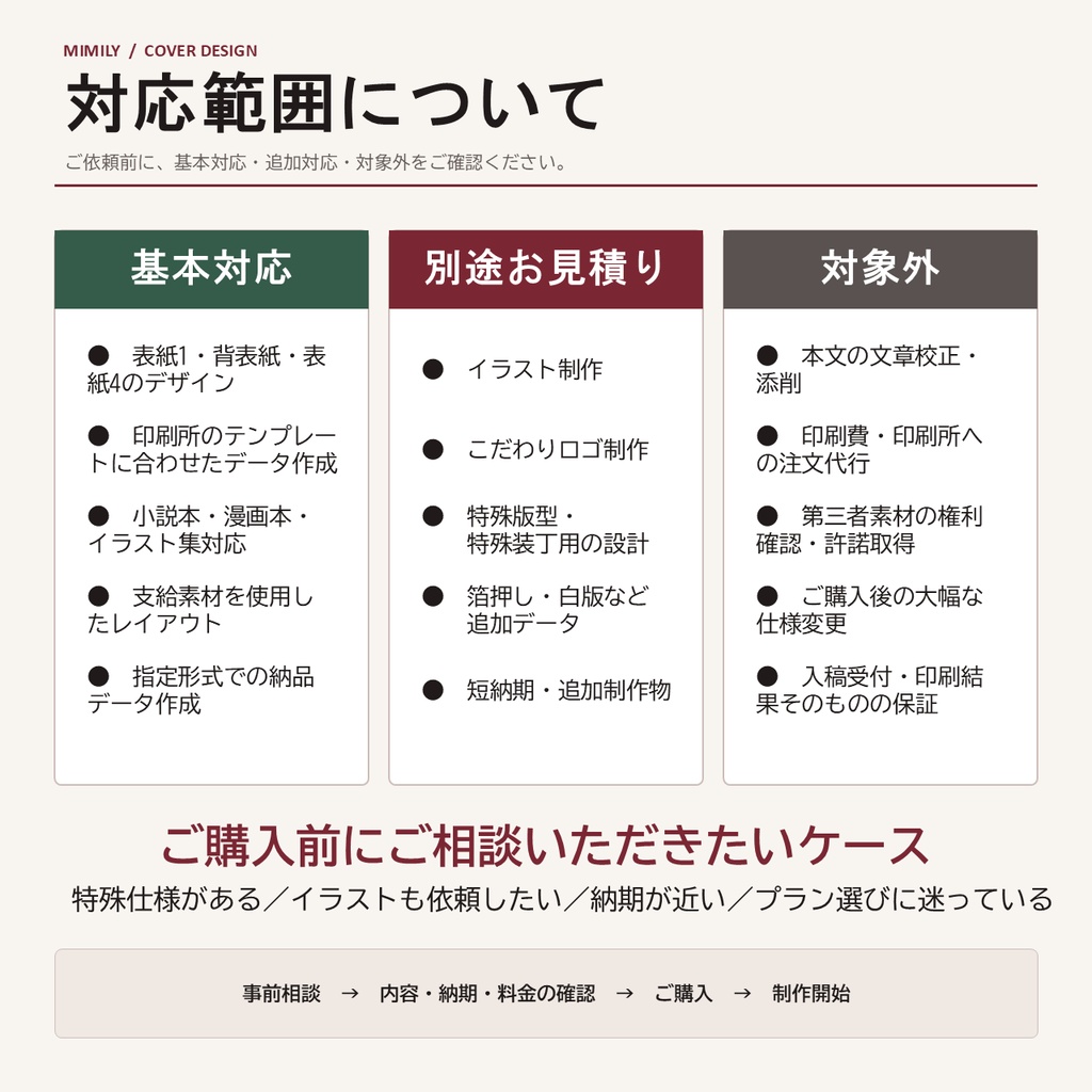 【現在受付中・表紙デザイン制作】セミオーダー・フルオーダー受付