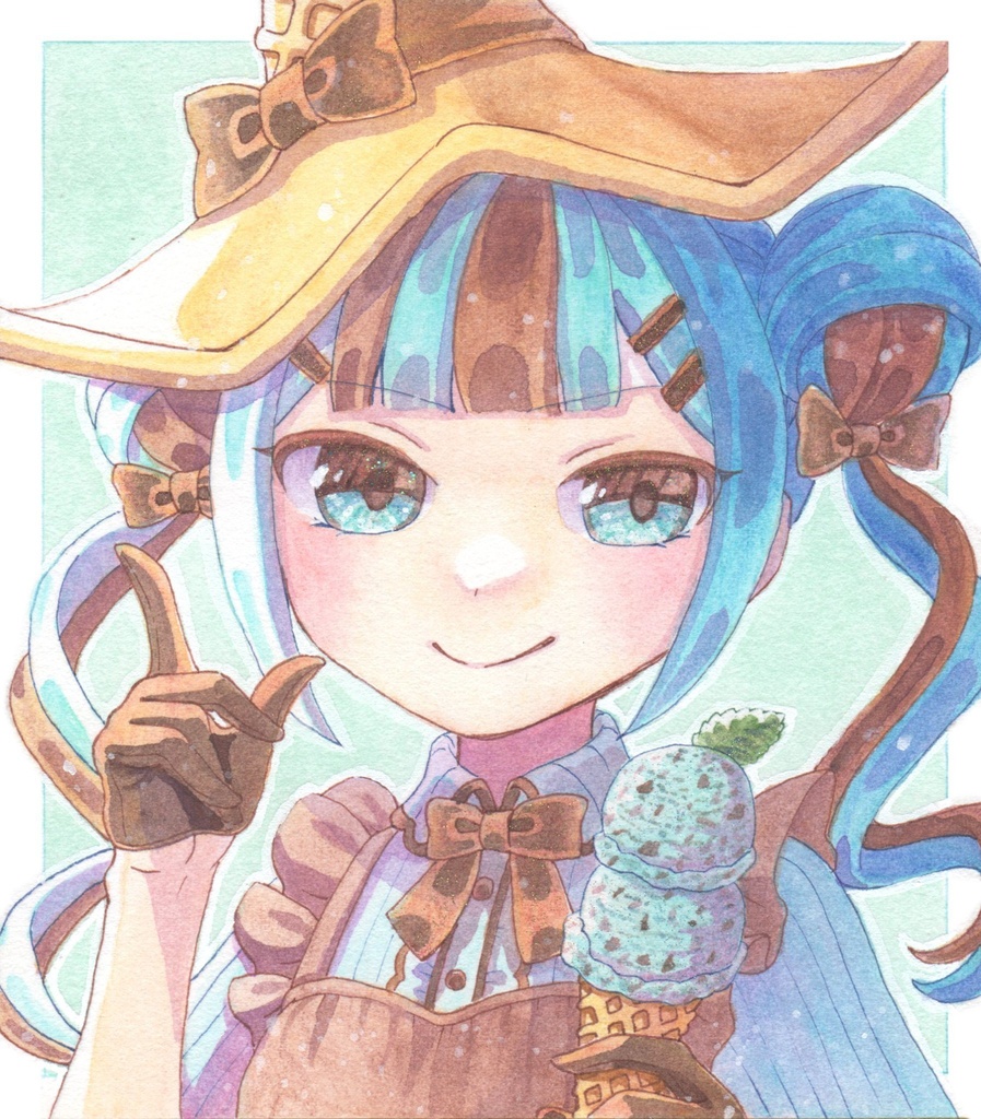 【ミニ色紙】chocolate mint