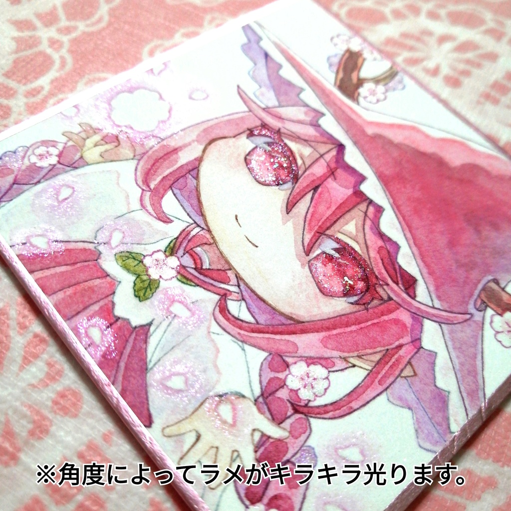 【豆色紙】ウサギと春モチーフの魔女