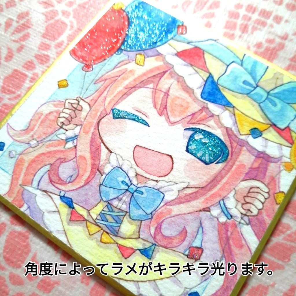 【豆色紙】ウサギと春モチーフの魔女