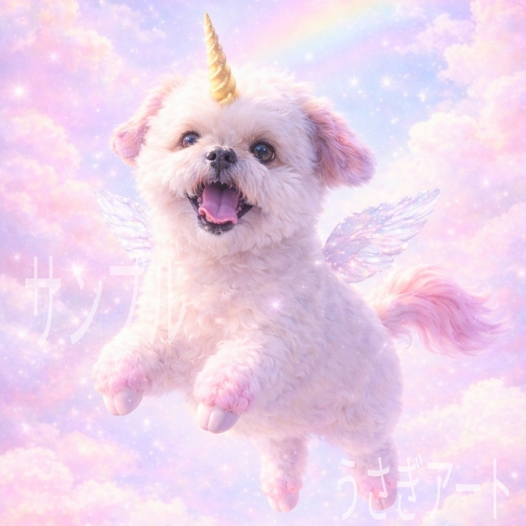 コーン丸｜ユニコーン犬の小さな奇跡｜癒し系ファンタジーイラスト