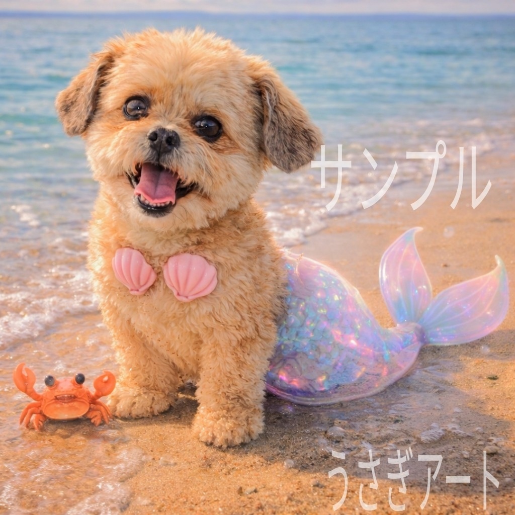 「打ち上げられたマーメイドドッグ」