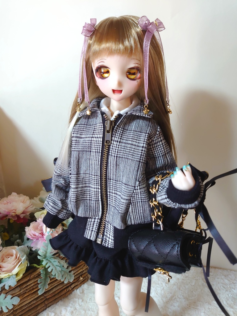 チェックブルゾン