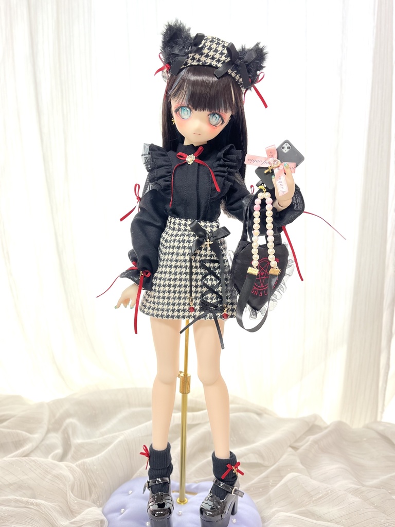 黒ねこちゃん、白うさぎちゃんセット - sugar pot - BOOTH