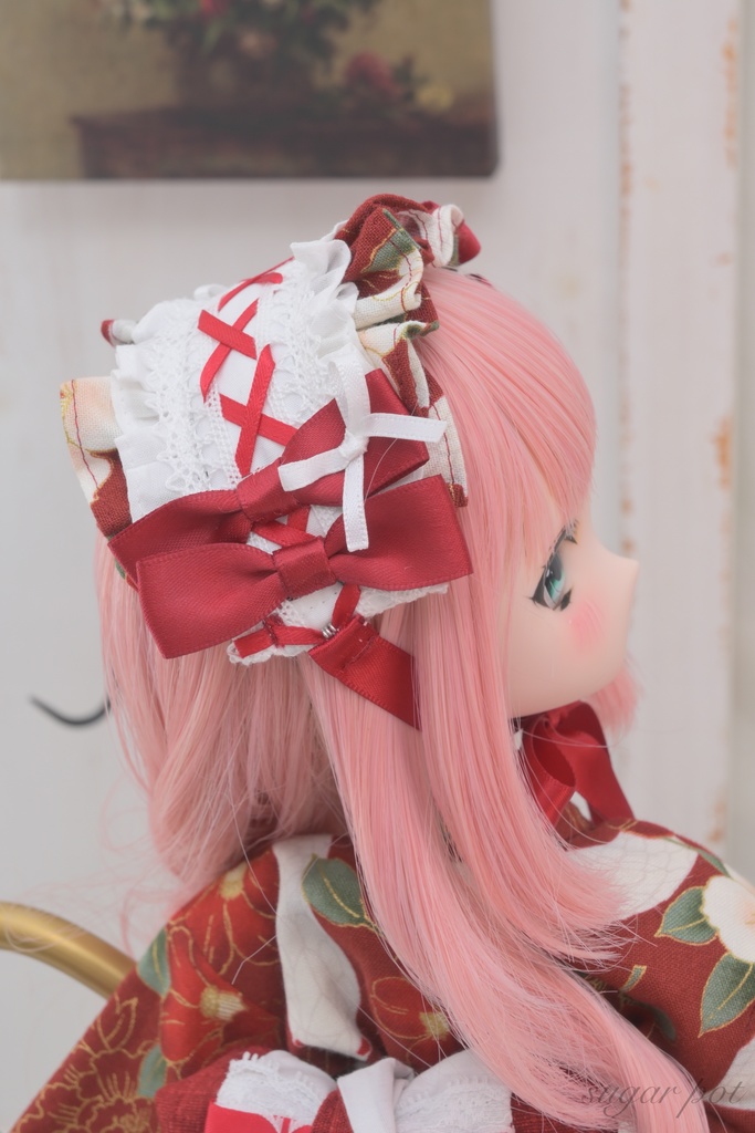 白蛇と椿の着物