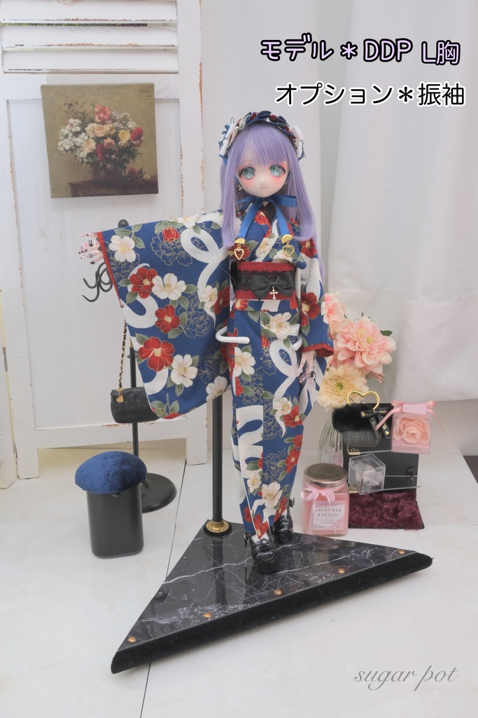 白蛇と椿の着物