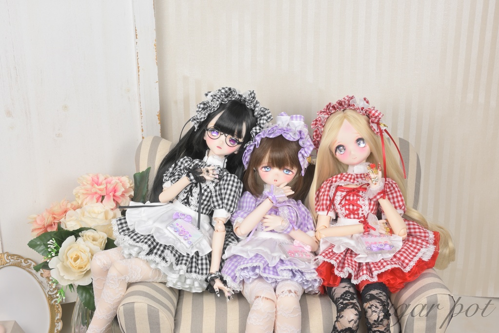 ギンガムチェックメイド服