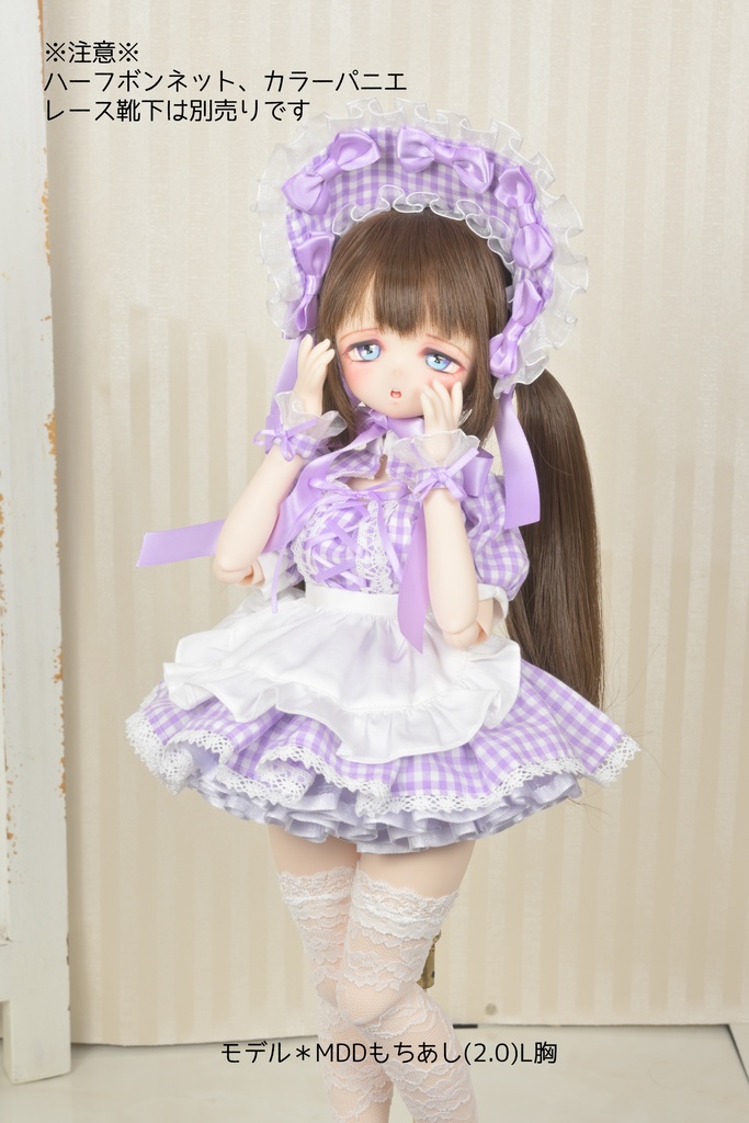 ハーフボンネット*ギンガムチェック