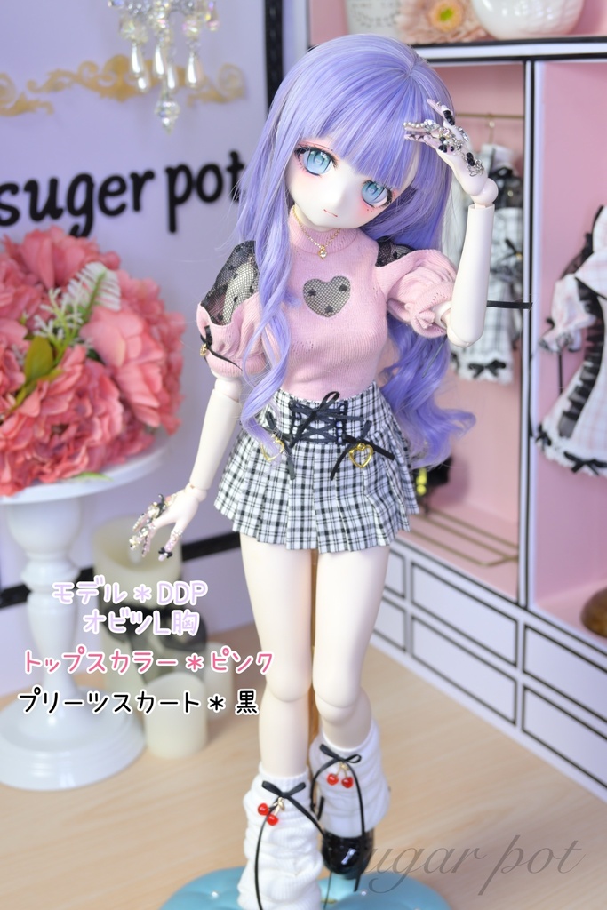 ♡型胸明きニット*半袖ばーじょん