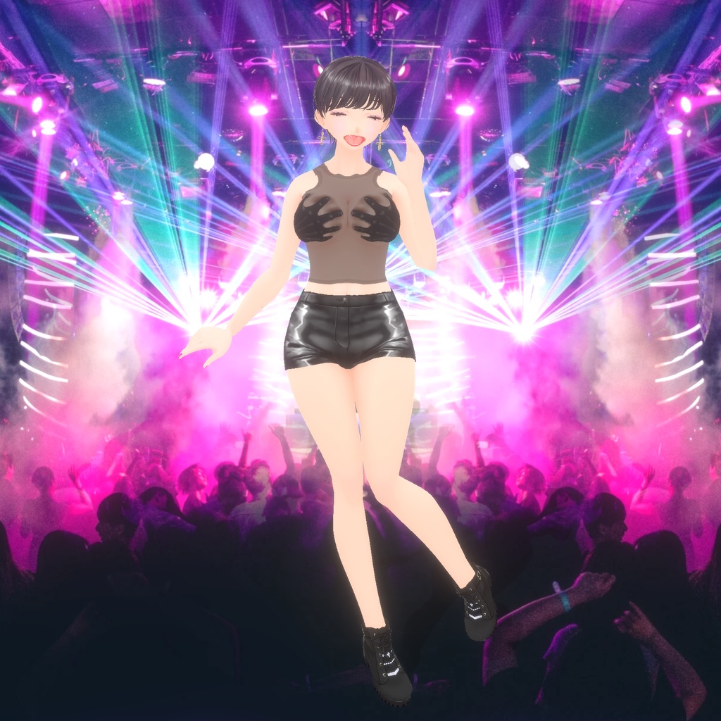 【VRoid衣装】スケスケ♡手ブラT♡