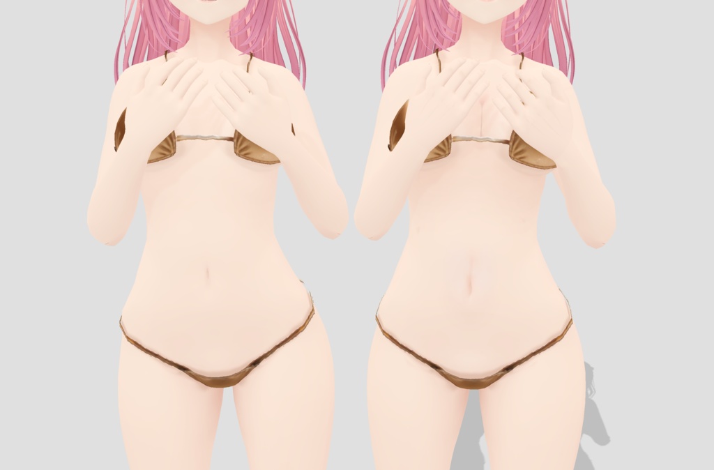 【VRoid】体の陰影をリアルにするテクスチャ♡