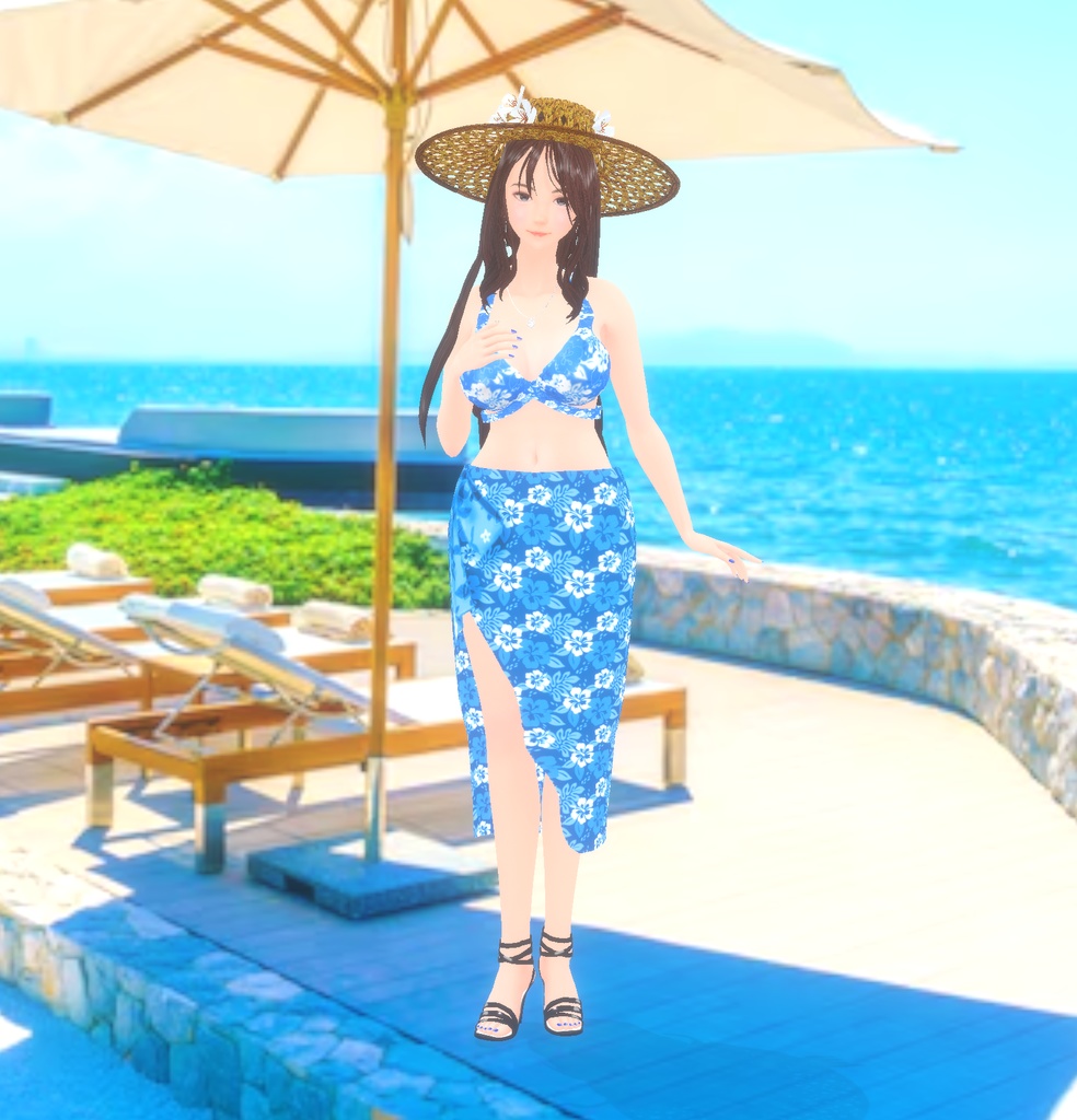 【VRoid衣装】パレオ付きビキニ♡