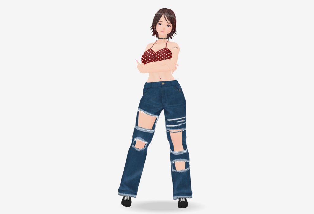 【VRoid衣装】ダメージデニムパンツ♡