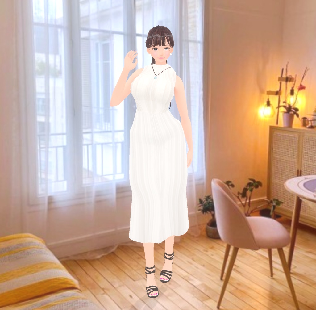 【VRoid衣装】シフォンワンピ♡