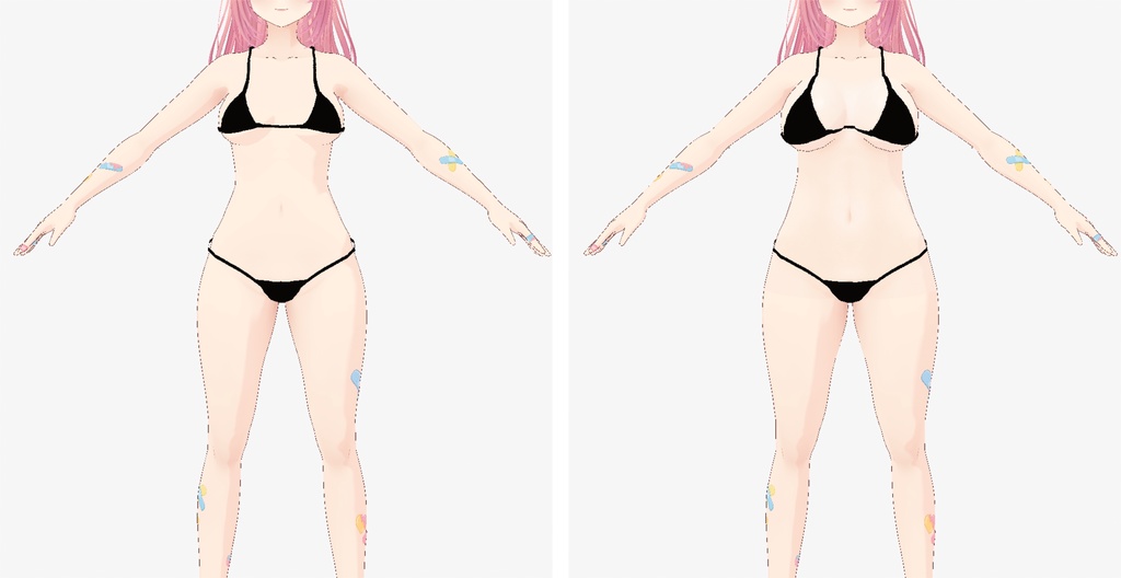 【VRoidテクスチャ】ウエスト調節用インナー♡