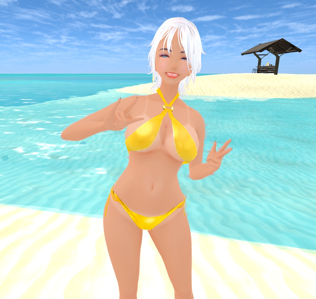 【VRoid衣装】金ビキニVer2♡