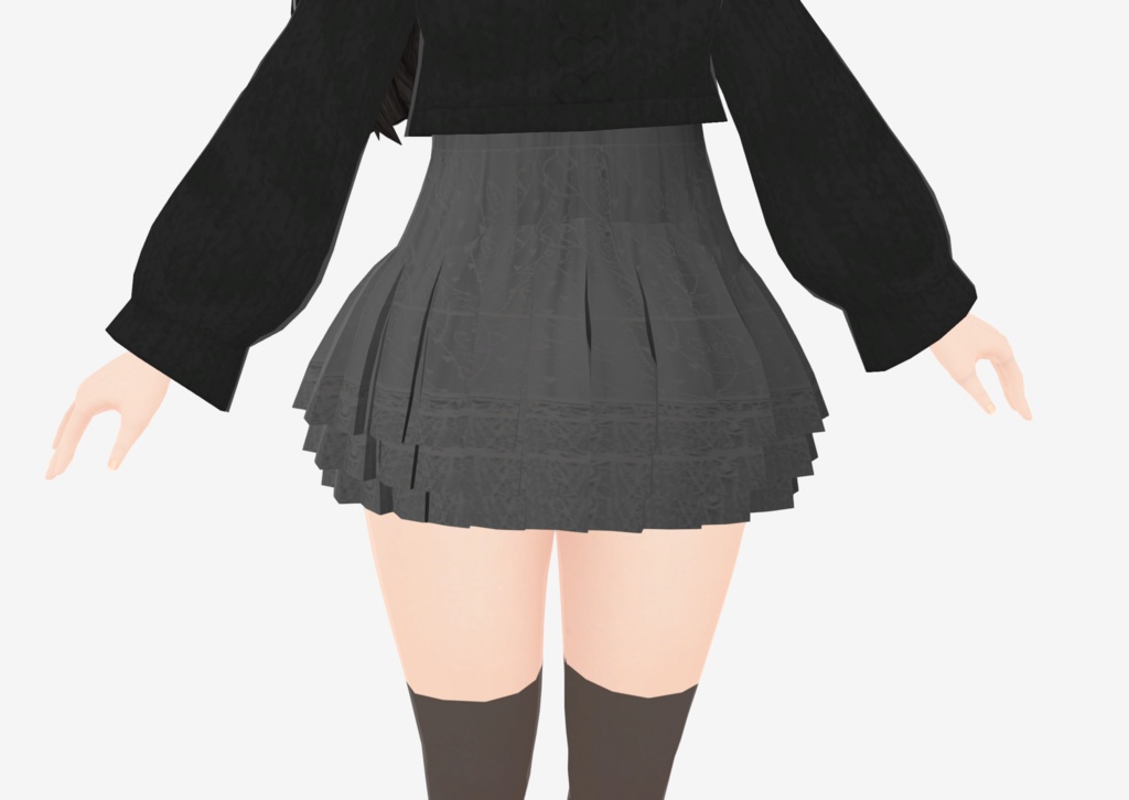 【VRoid衣装】バルーンスカート風レイヤードミニ♡