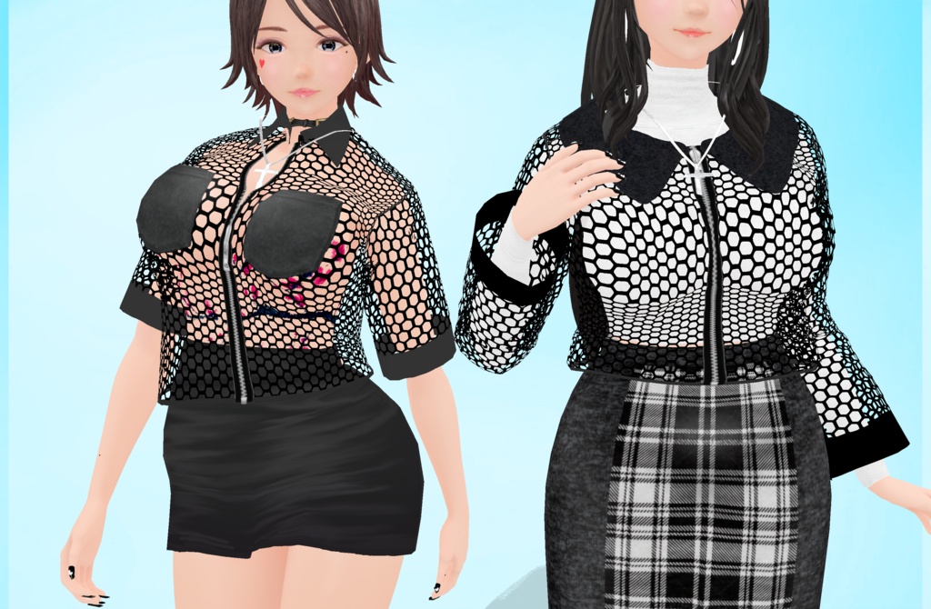 【VRoid衣装】メッシュシャツ♡