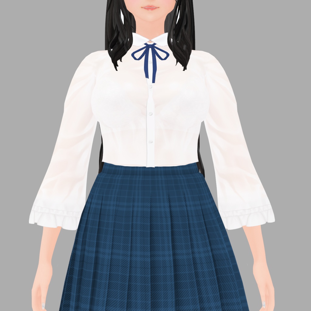 【VRoid衣装】透け感のあるふんわりブラウス♡