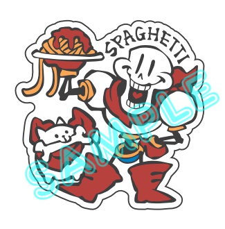 パピルスとイヌのピンバッジ