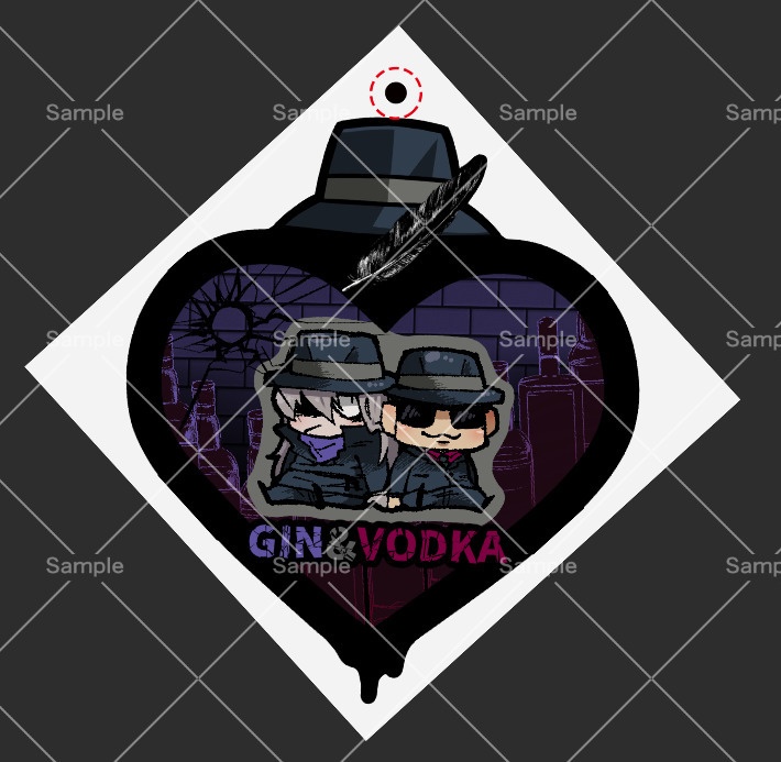 ニコイチシャカシャカアクリルキーホルダー