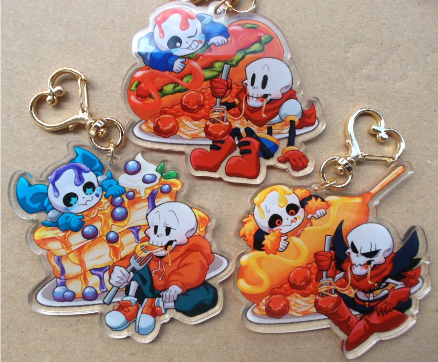 【※sold out※no plans to restock※】sans&papyrus アクリルキーホルダー