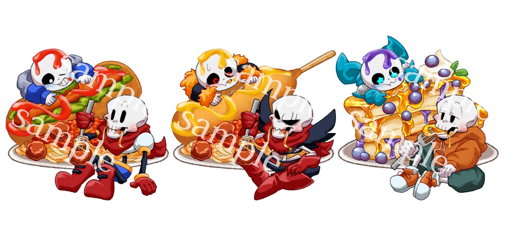 【※sold out※no plans to restock※】sans&papyrus アクリルキーホルダー