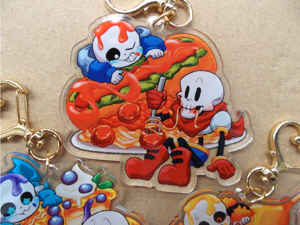 【※sold out※no plans to restock※】sans&papyrus アクリルキーホルダー