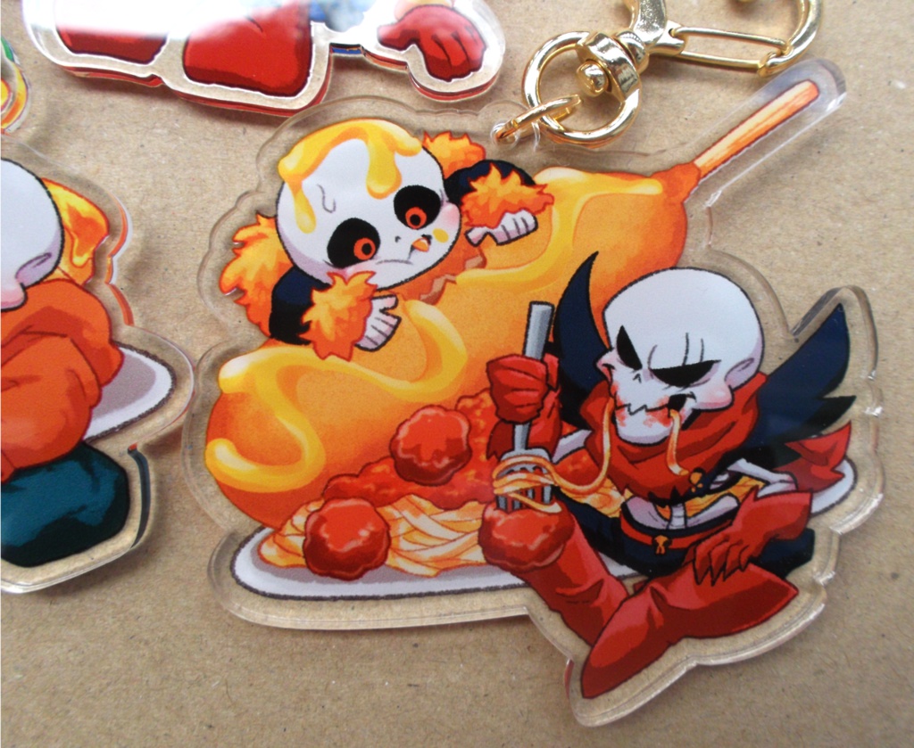 【※sold out※no plans to restock※】sans&papyrus アクリルキーホルダー