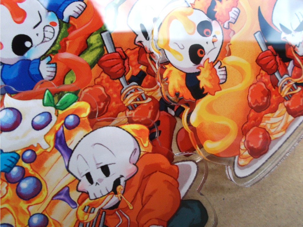 【※sold out※no plans to restock※】sans&papyrus アクリルキーホルダー