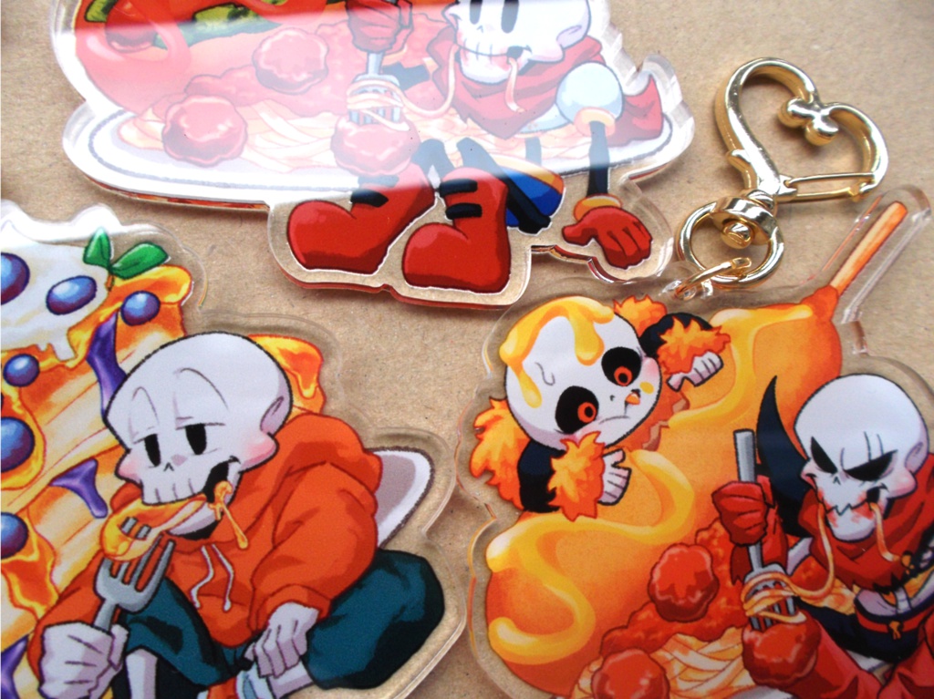 【※sold out※no plans to restock※】sans&papyrus アクリルキーホルダー