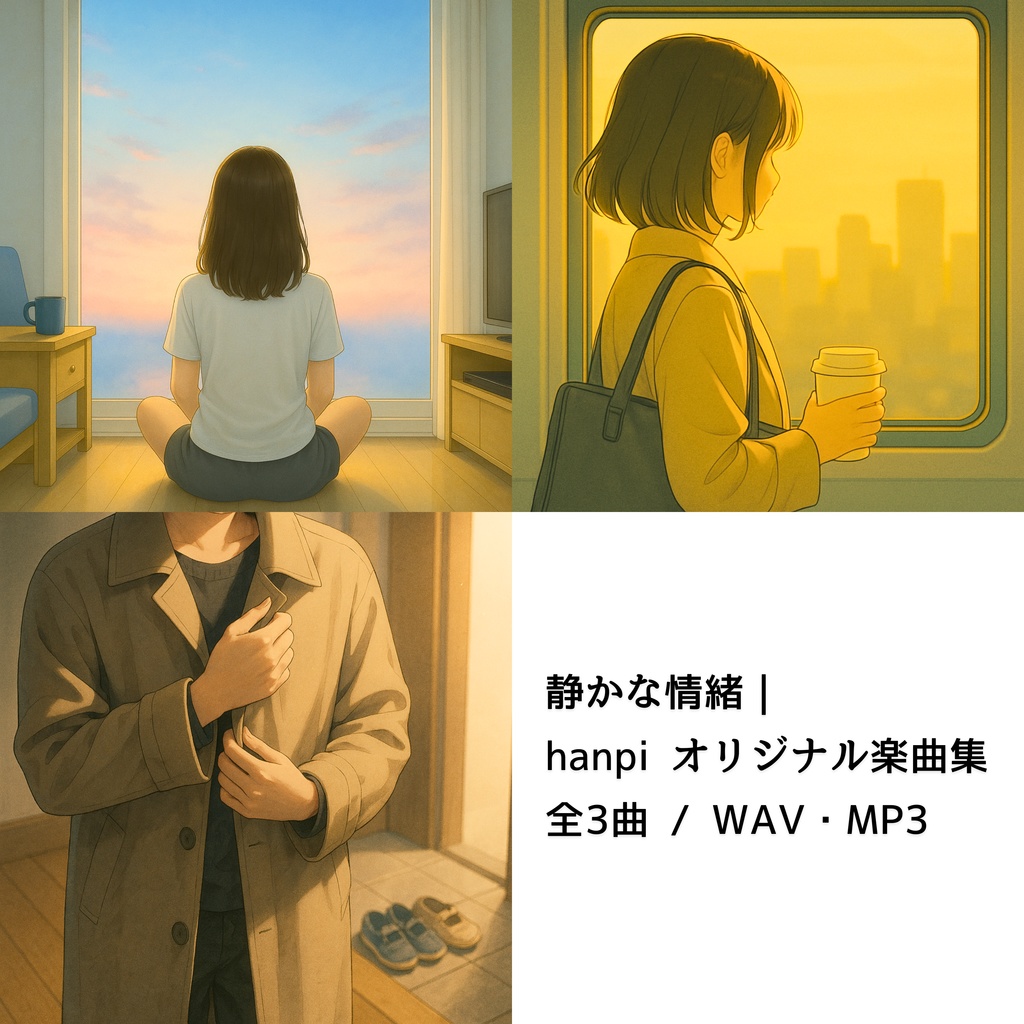 静かな情緒｜hanpi オリジナル楽曲集（全3曲 / WAV・MP3）