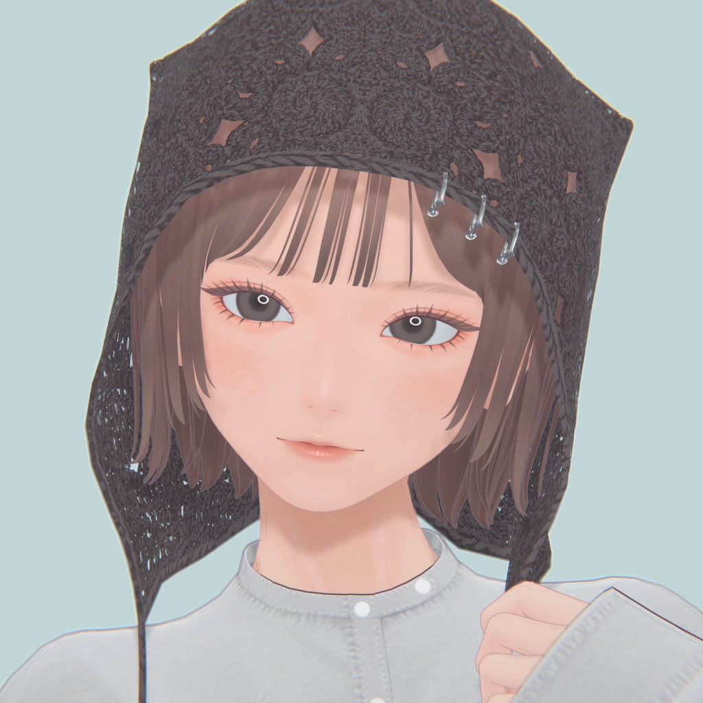 【灰埜-Haino- 用】切りっぱなしボブ&シンプル顔テクスチャ