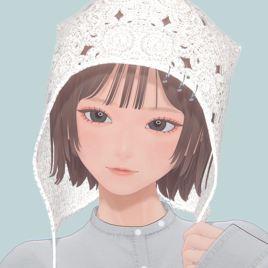 【灰埜-Haino- 用】切りっぱなしボブ&シンプル顔テクスチャ