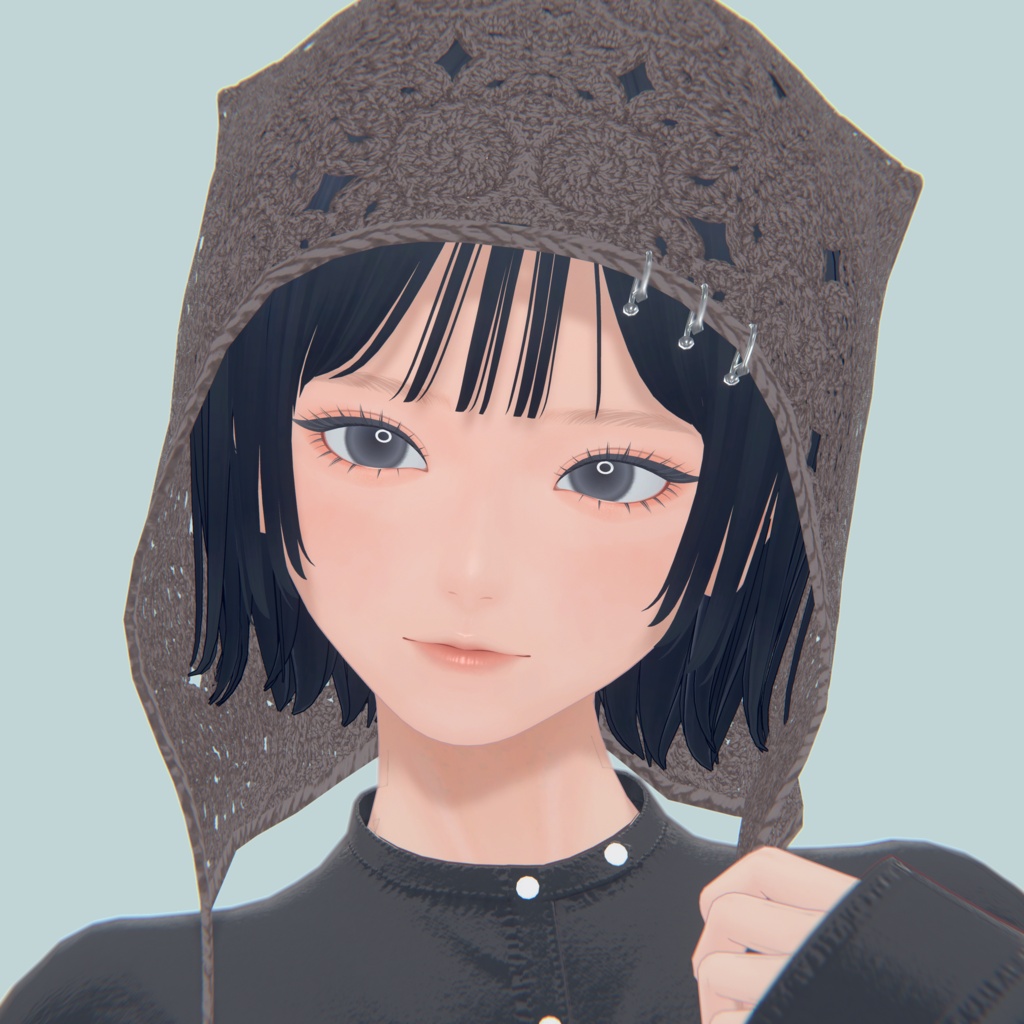 【灰埜-Haino- 用】切りっぱなしボブ&シンプル顔テクスチャ
