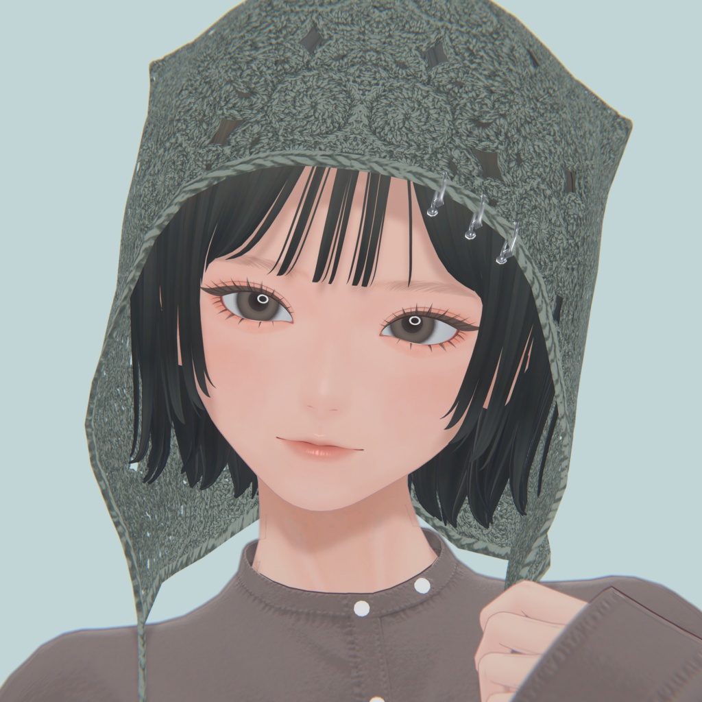 【灰埜-Haino- 用】切りっぱなしボブ&シンプル顔テクスチャ