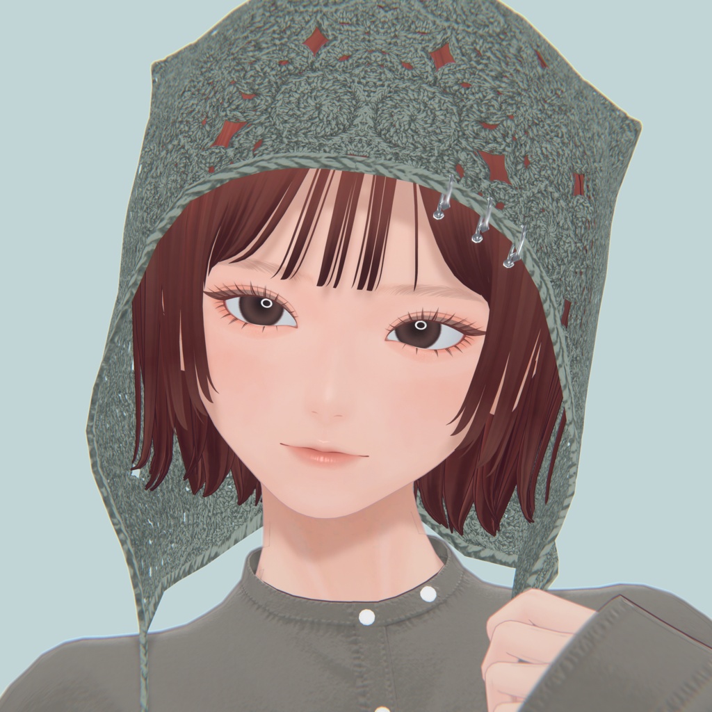 【灰埜-Haino- 用】切りっぱなしボブ&シンプル顔テクスチャ